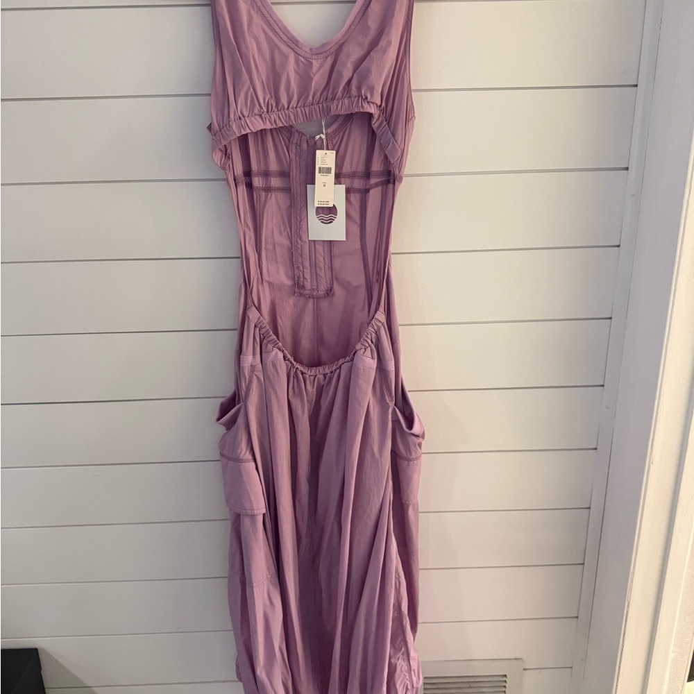 Anthropologie Dusty Mauve Sleeveless Midi Dress - Picture 2 of 8